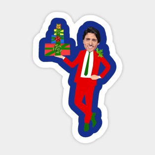 christmas justin trudeau Sticker